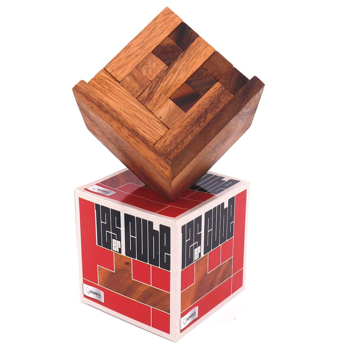 125er-Cube - herausforderndes Denkspiel aus edlem Holz für Knobel-Fans