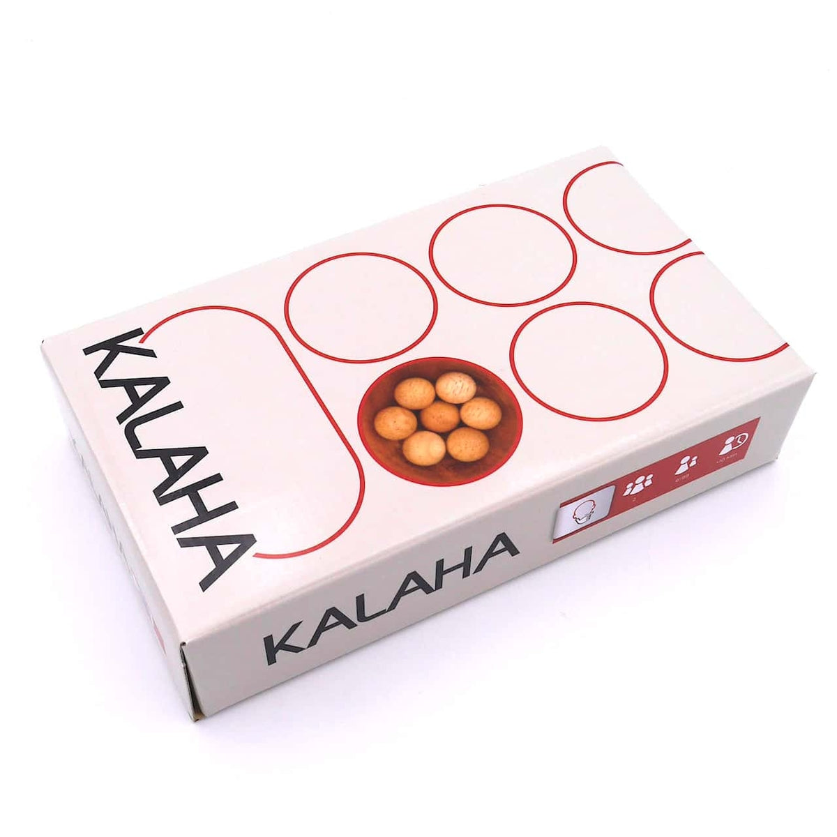 Kalaha - hochwertiges Steinchenspiel inkl. Spielsteinen aus Holz für 2 Personen