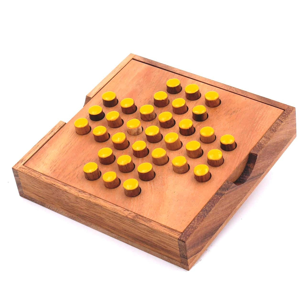 Solitaire, der unterhaltsame Klassiker aus edlem Holz mit praktischem Verschlussband