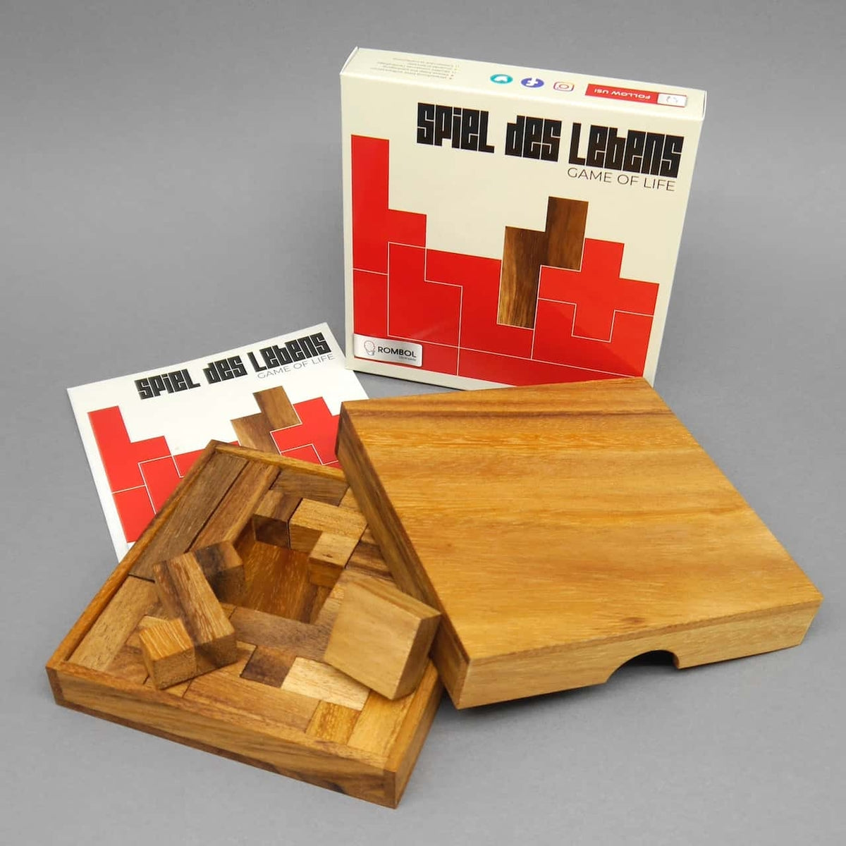 Holzlegespiel „Spiel des Lebens“ mit offenen Puzzleteilen – ideales Denkspiel für kreative Köpfe.