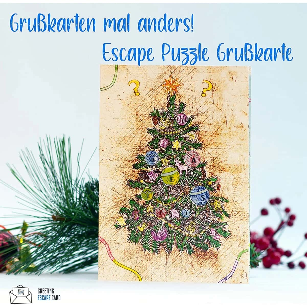 Escape-Grußkarte - Perfekt zu Weihnachten