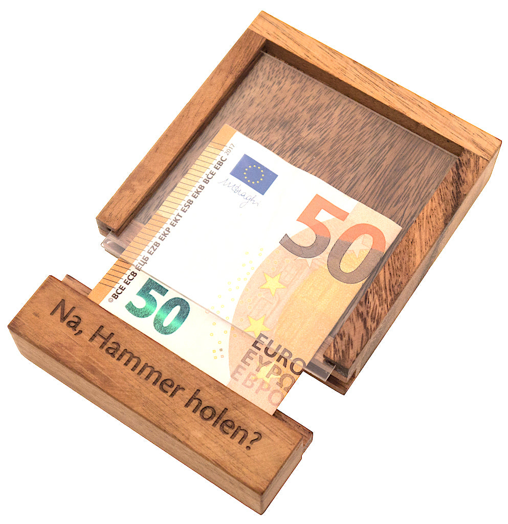 Pfiffiger Geldschein-Tresor – Originelle Verpackung für Geldgeschenke in Form eines Geduldsspiels