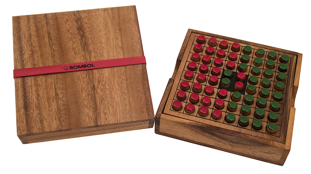 ROMBOL Switch – Taktikspiel Aus Holz Für 2 Spieler, 5x5 Spielfeld, 24 Steine, Strategie Ab 8 Jahren, 15-30 Min.