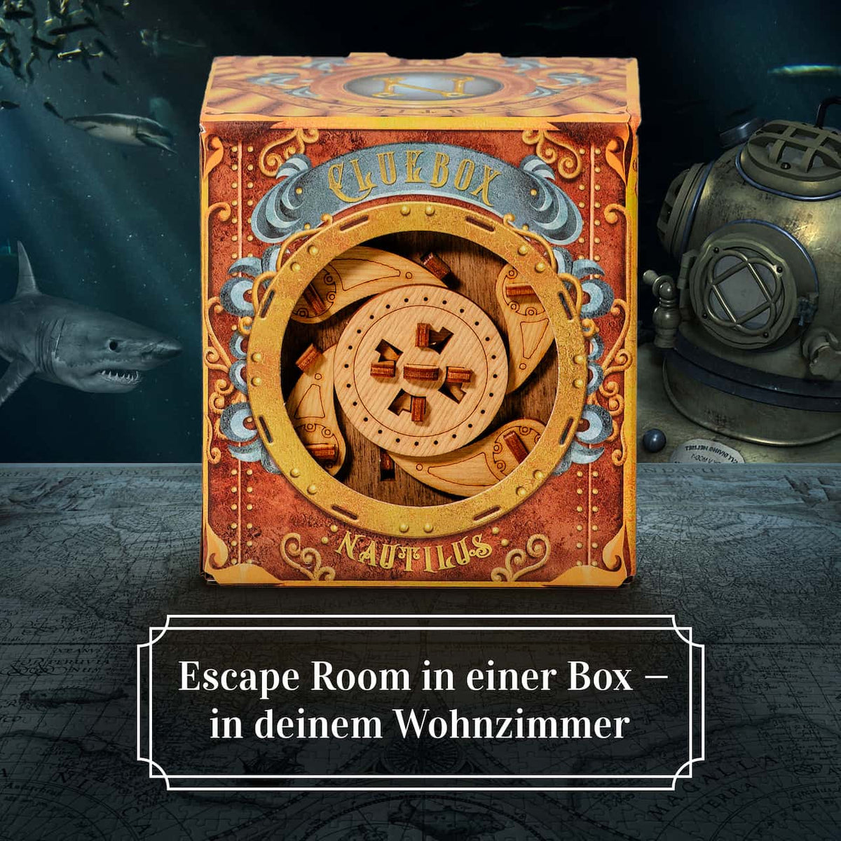 Cluebox - Escape Room in einer Box. Captain Nemo`s Nautilus