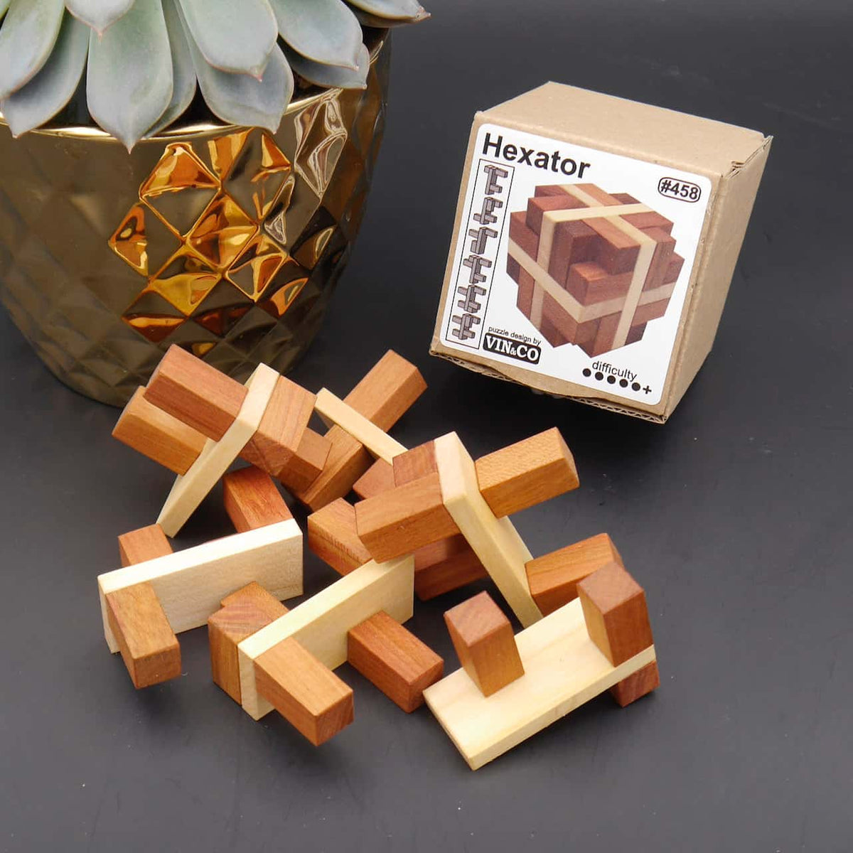 HEXATOR - herausforderndes Holzpuzzle