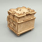 Detailreiche Cluebox aus Holz mit futuristischen Gravuren – ein anspruchsvolles Woodenpuzzle für Rätselfans.
