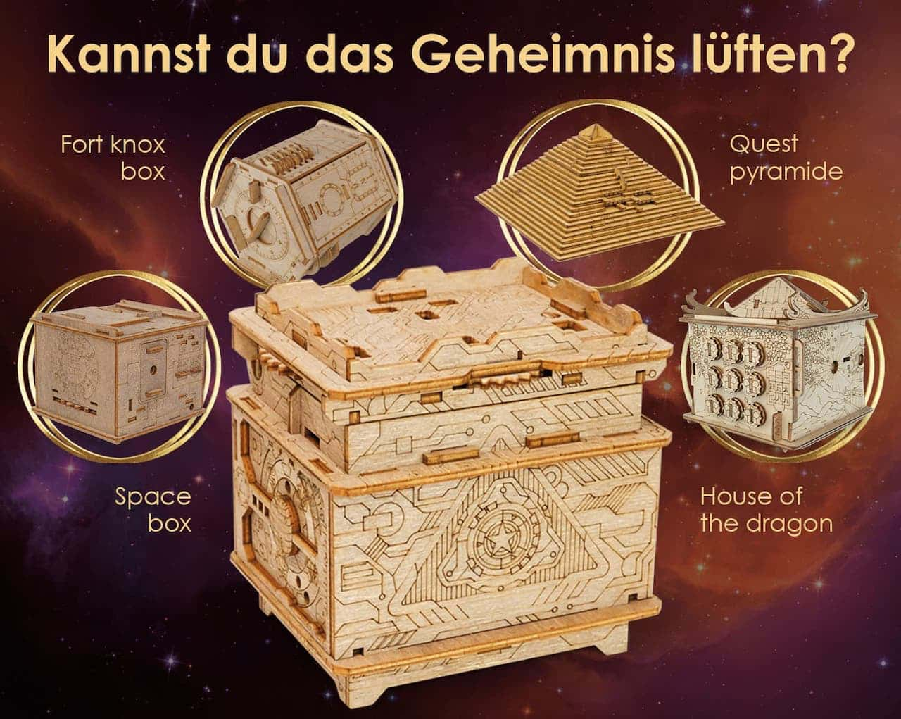 ORBITAL BOX - galaktische Cluebox mit Geheimfach