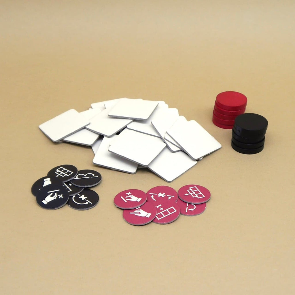 Einzelne Spielteile des Spiels „Passo“ – perfekte Vorbereitung für einen spannenden Spieleabend mit einem cleveren woodengame.