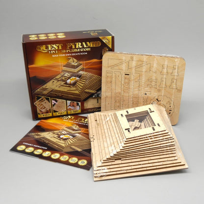 Komplexes 3D-Logikpuzzle mit Pyramidenstruktur – perfekt zum Knobeln und als Escape-Game.