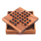 Solitaire, der unterhaltsame Klassiker aus edlem Holz mit praktischem Verschlussband