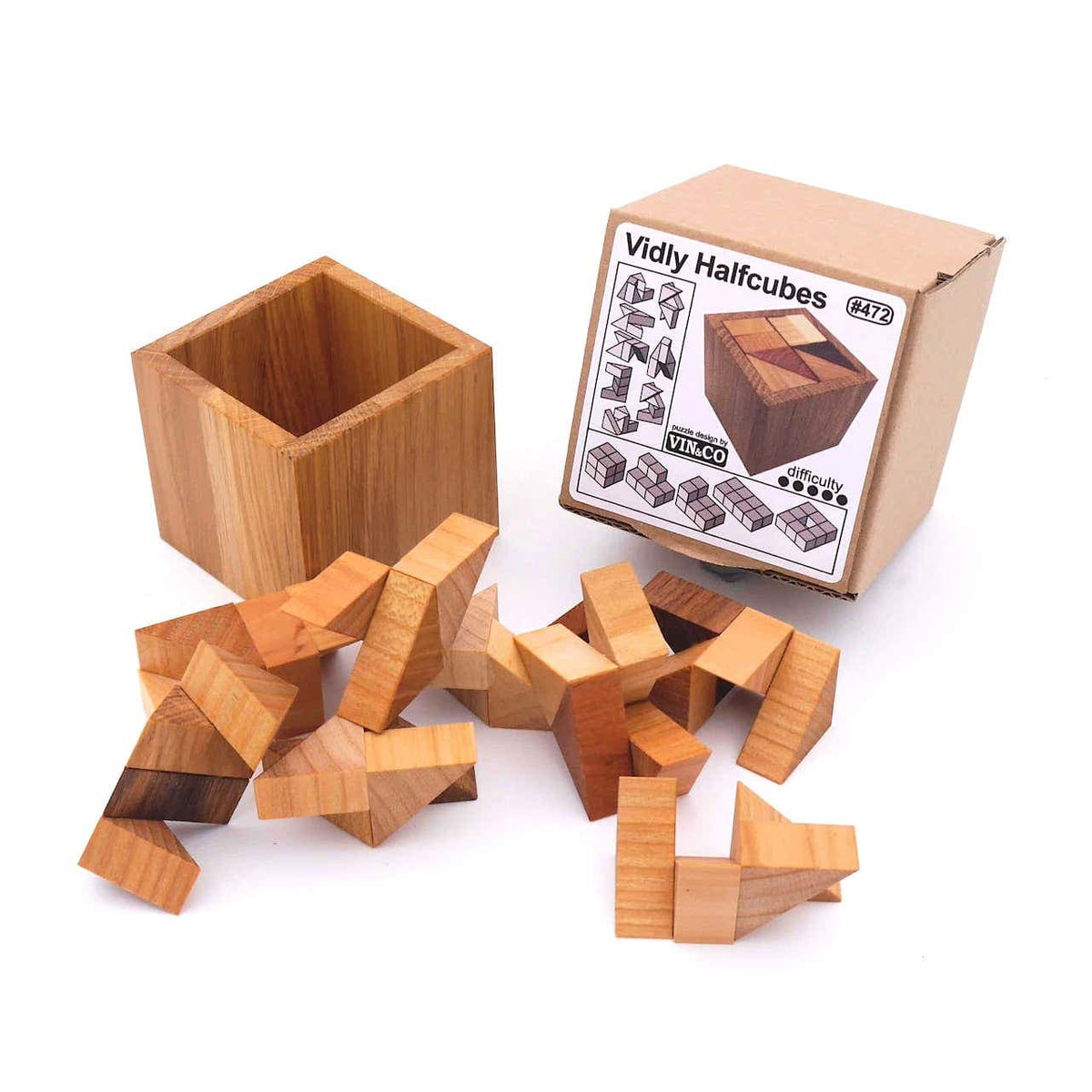 VIDLY HALFCUBES - interessantes, schwieriges Packing-Puzzle