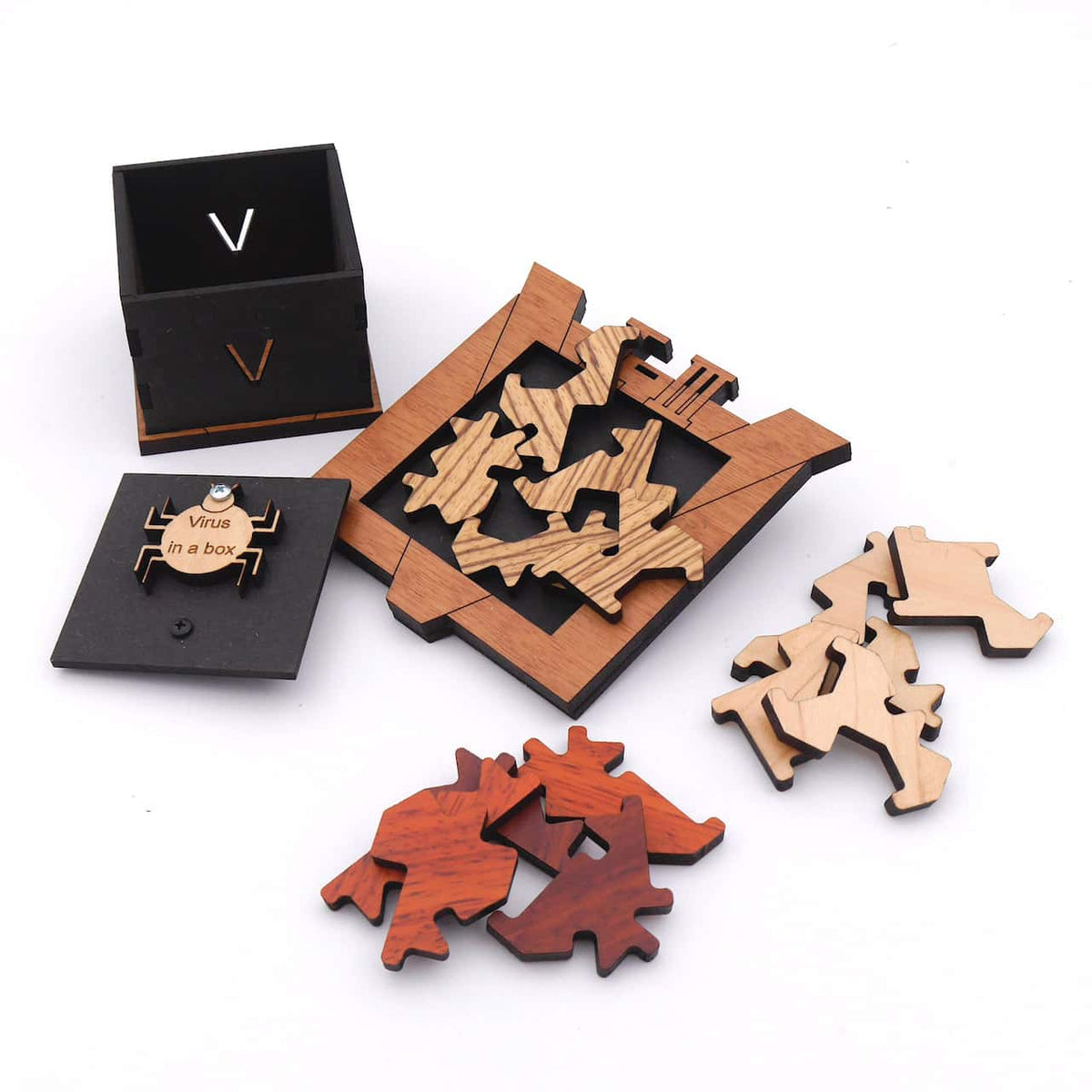 VIRUS IN A BOX - 3 Legepuzzle in einem Spiel