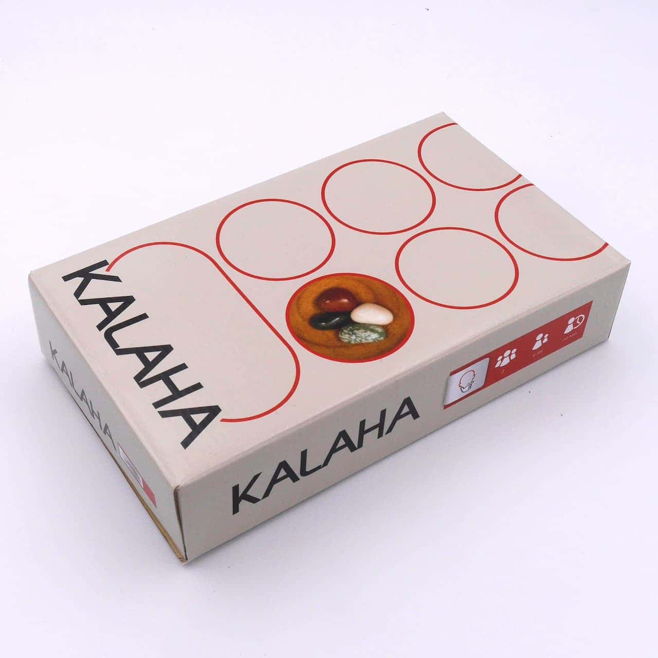 Kalaha - hochwertiges Steinchenspiel inkl. Halbedelsteinen aus Holz für 2 Personen