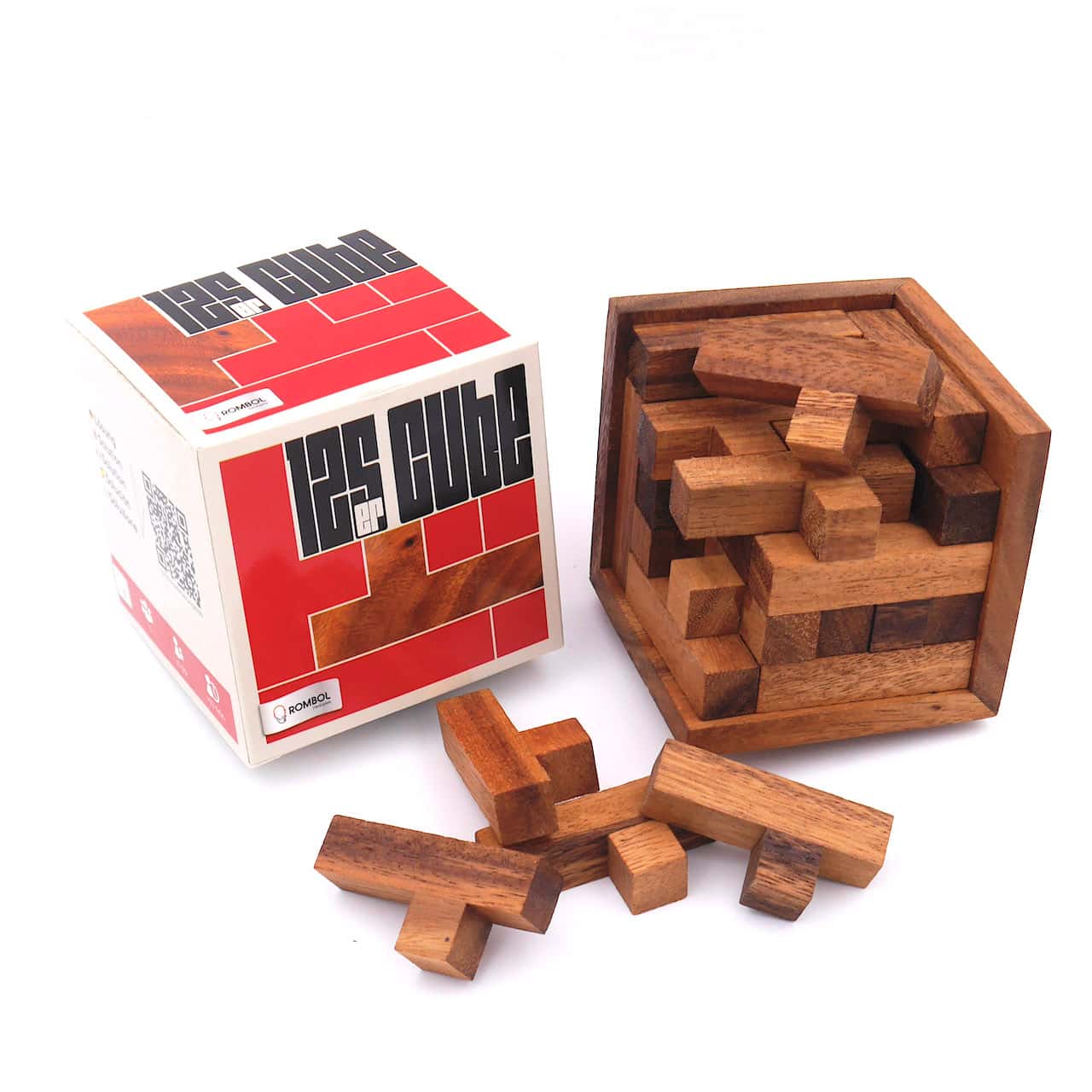 125er-Cube - herausforderndes Denkspiel aus edlem Holz für Knobel-Fans