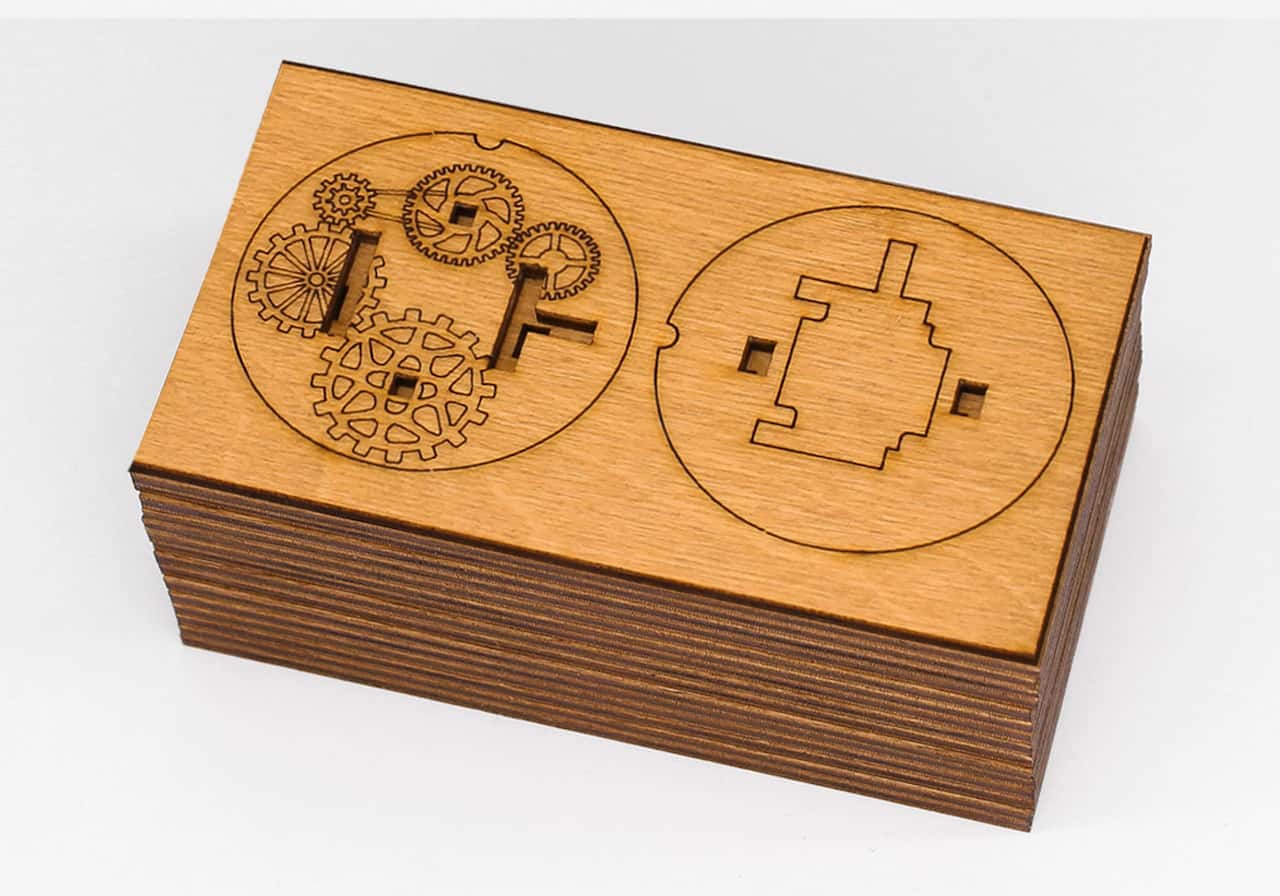 Kryptos - Cryptex Bausatz aus Holz, tolle Geschenkverpackung