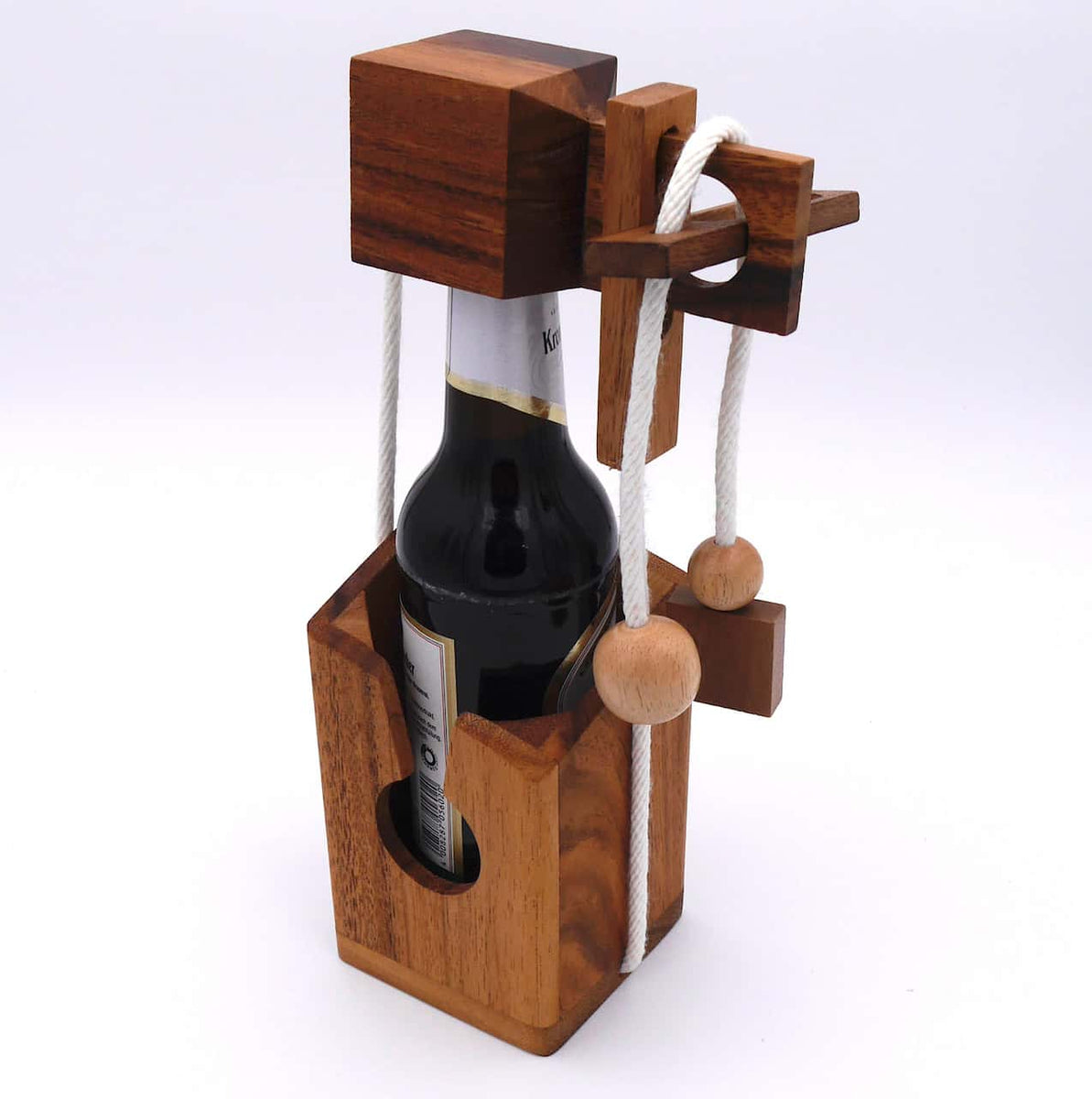 Flaschentresor – edler Tresor aus Holz für Bierflaschen 0,33 l als kre –  ROMBOL