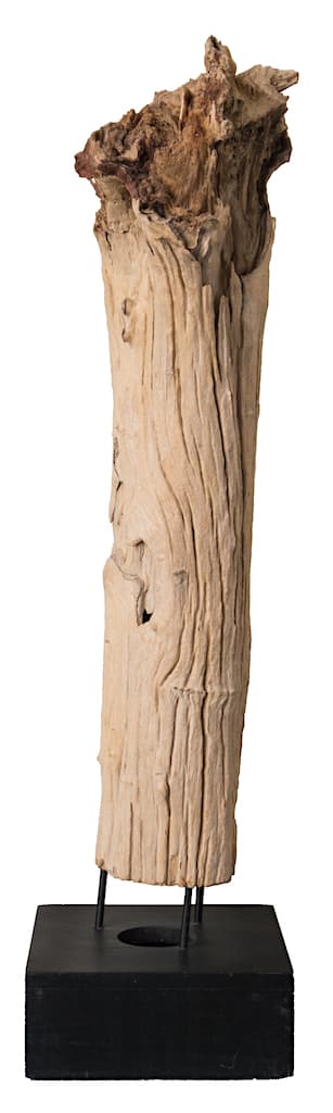 Stele Nr. 130, Holz, Holzskulptur, Deko, Dekoration, Hellbraun, 320x240x980 mm