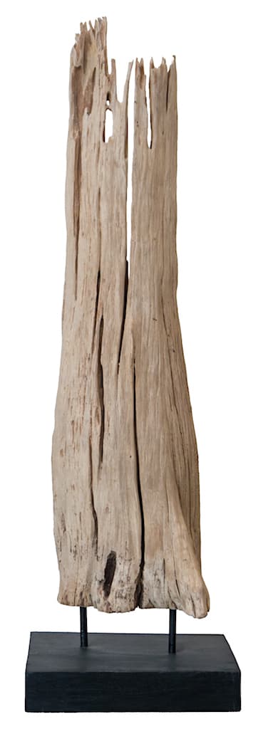 Stele Nr. 146, Holz, Holzskulptur, Deko, Dekoration, Graubraun, 200x175x820 mm