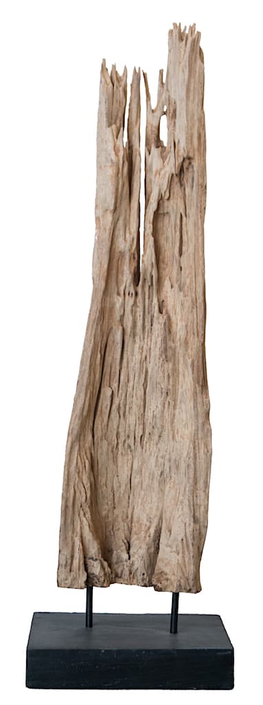 Stele Nr. 146, Holz, Holzskulptur, Deko, Dekoration, Graubraun, 200x175x820 mm