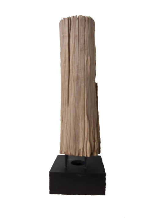 Stele Nr. 230, Holz, Holzskulptur, Deko, Dekoration, Hellbraun, 200x200x790 mm