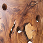 Stele Nr. 274, Holz, Holzskulptur, Deko, Hellbraun / Dunkelbraun, 530x55x1135 mm